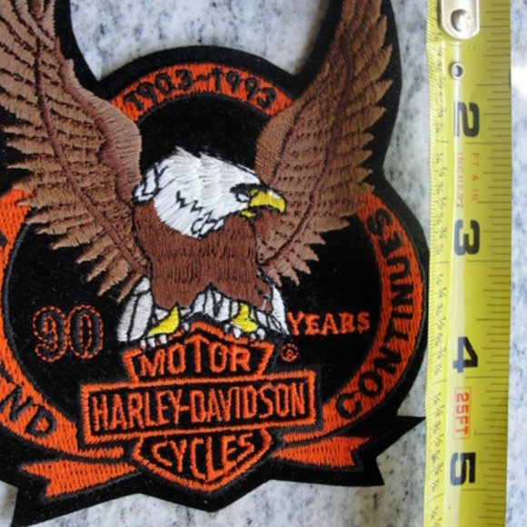 HARLEY DAVIDSON 1903-1993 LEGEND CONTINUES PATCH - Picture 4 of 4